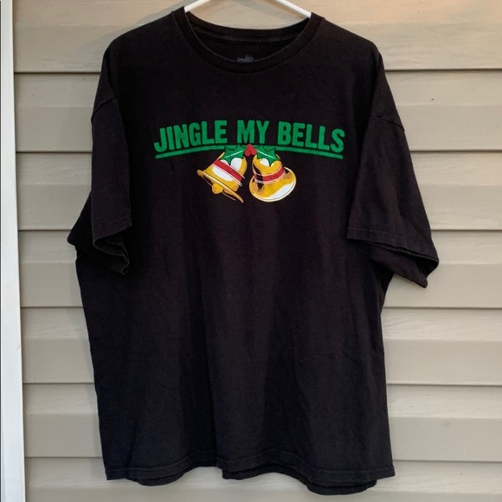 Ink inc. mens black short sleeve Christmas shirt